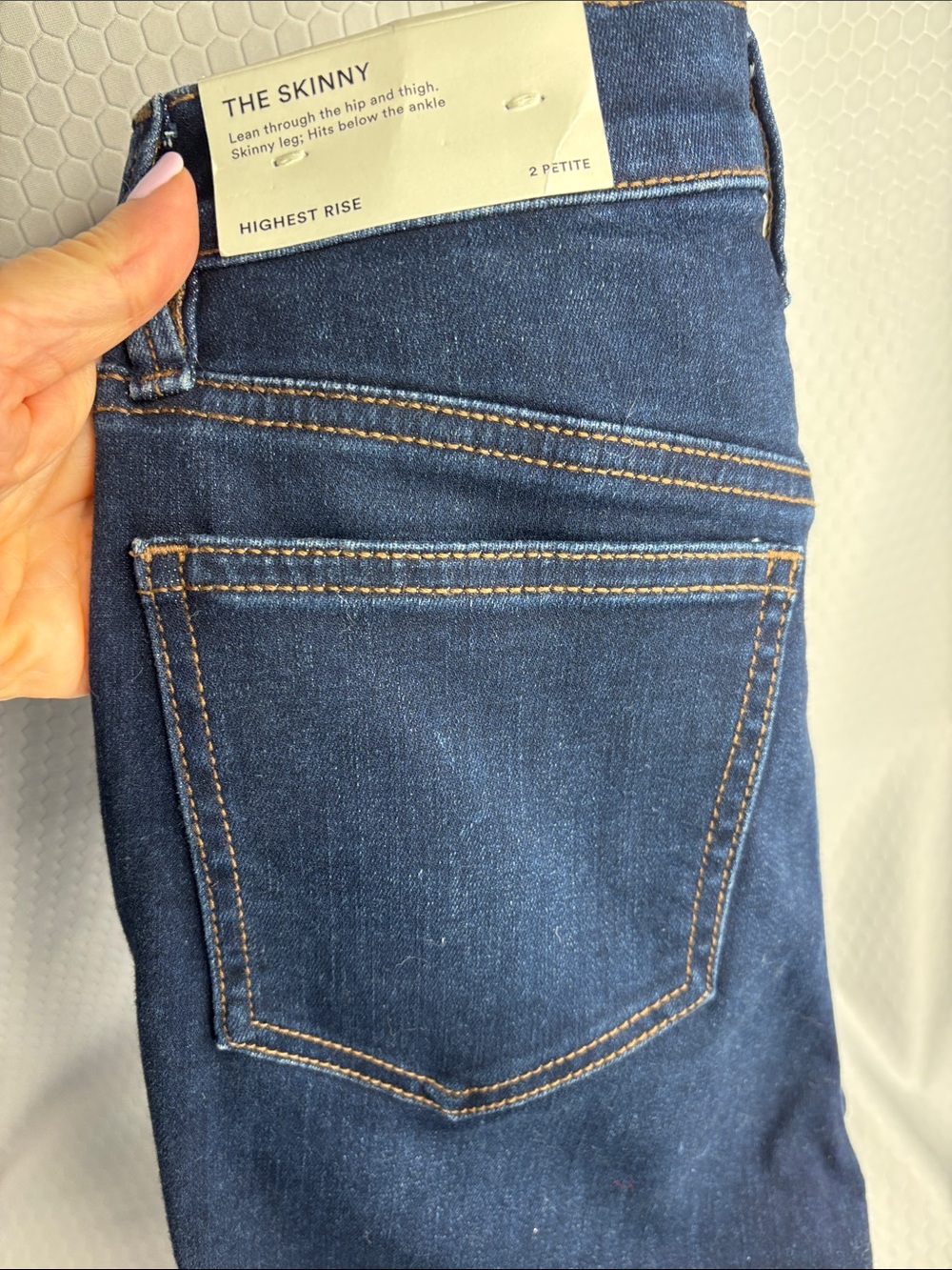 Ann Taylor High-Rise Skinny Jeans in Dark Wash BWT - Picture 7 of 7